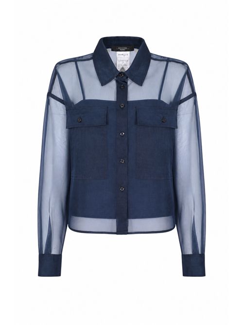 Camicia WKDCOLOMBA in organza di seta Blu WEEKEND MAX MARA | 2615261012600004